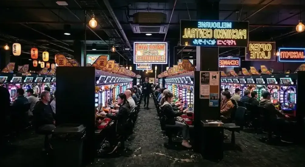 Quiet moment at a machine